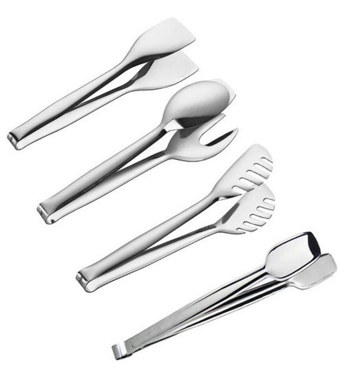 Nehir çelik maşa 4 lü servis maşası seti - servis takımı